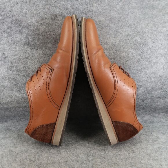 Flexi Shoes Mens 9 Oxford Chukka Leather Classic Professional Comfort Work Brown main image 8